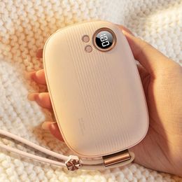 Home Heaters 10000mah Mini Portable Hand Warmer Electric Hands Heater Usb Mobile Power Bank Hand Warmers Rechargeable Heater for Winter HKD230904