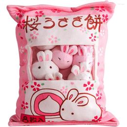 Pillow Plush Mini Dolls Cherry Blossoms Soft Toy Simulation Doll Sofa For Girl Bedroom Decoration