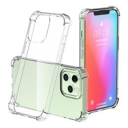 Soft TPU Transparent Clear Phone Cases Protecter Silicone Back Cover Shockproof For iPhone 15 14 13 12 11 pro X XS max XR 7 8 plus mini