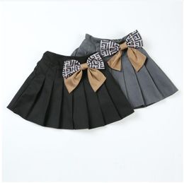Lovely Baby Girls Pleated Skirts Kids Tutu Skirt With Bowknot