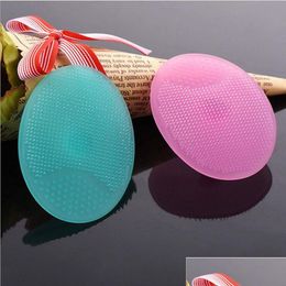 Bath Brushes Sponges Scrubbers Soft Facial Exfoliating Brush Infant Baby Sile Wash Face Cleaning Pad Skin Spa Scrub Cleanser Tool Rh36 Dhrmn