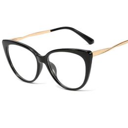 Whole- Cat Eye Spectacle Frame Trendy Designer Glasses Myopia Nerd Optical Frames Female Eyeglass Frame The spring leg339P