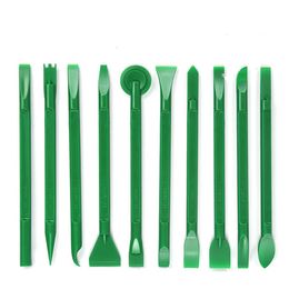 10 in 1 Double Head Plastic Pry Opening Tool Green & black for iPhone Mobile Phone Laptop PC Assemble Disassemble Repair Tools