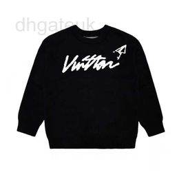 Men's Sweaters designer Spring and Autumn Round Neck Sweater Youth Korean Version Loose Cursive Paper Aircraft Trend Men Women's Couple Knit Shirt HU7J