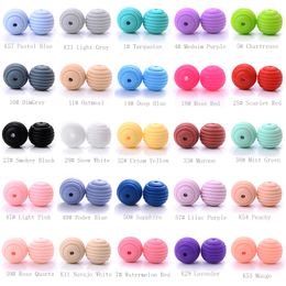 Teethers Toys 15mm 10PcsLot Silicone Beads Baby Teething Beehive Round Food Grade for DIY Threaded 230914