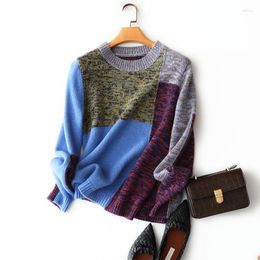 Kadın Sweaters Masigoch Kış Kalın Avrupa Modaya Düzenli Tasarımlar Örgü Kaşmir Yumuşak
