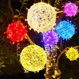 Strings LED Outdoor Waterproof Light String Christmas Tree Rattan Ball Street Lamp Wedding Party Home Garden Indoor Decoration Navidad