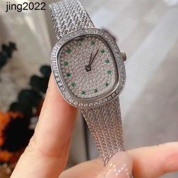 Luxury Full Mosonite Diamond Mechanical Watch Quartz movement waterproof Top Quality Ladies Antique Of Dial Unique Retro Style Movement 296x266XHJI table