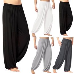 Yoga Pants Mens Casual Solid Color Baggy Trousers Belly Dance Yoga Harem Pants Slacks sweatpants Trendy Loose Dance Clothing S-3XL3012