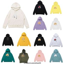 Men and Women Fashion Hoodie Designer Angel Palm Teddy Bear Hoody Hooded Pullover Loose Long Sleeve Jumper High Street Hoodie Black Clothes 874w