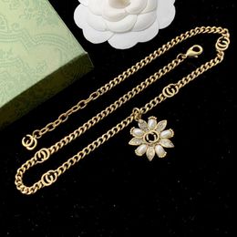 Pendant Necklaces diamond necklace Gold Designer Necklace G Jewellery Fashion Necklace 18K Pendant Necklaces Gift x0913