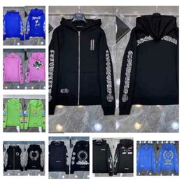 Fashion Luxury Women's Jackets Designer Zipper Sweatshirts Heart Horseshoe Cross Print Brand Ch Hoodies Women Chromes Coat Casual Pullover Loose Sweater Jacket 11