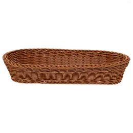 Dinnerware Sets Hamper Decorative Woven Storage Basket Small Sundries Organiser Multifunction Bread Plastic Multi-function For Tabletop