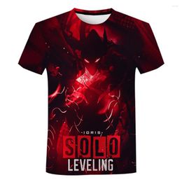 Men's T Shirts Solo Leveling T-Shirts Anime Manga 3D Print Streetwear Men Women Fashion Oversized Shirt Harajuku Kids Boys Tees Tops