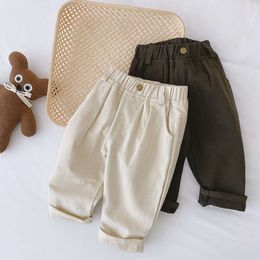 Autumn Solid Kids Boys Straight Pants Fashion Children Clothing Trousers Brief Jeans for 1-6 Years