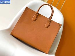 Luxury Brand Totes ONTHEGO WOMEN bags genuine leather Handbags messenger crossbody shoulder bag Totes Wallet purse woman backpack M45982 M45595 Beige