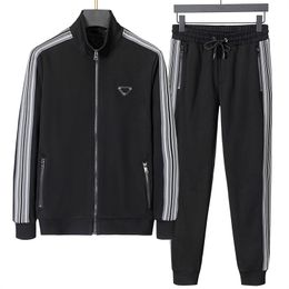 Buy Men's Tracksuit Two-piece Casual Jacket with Letter Pants Fashion Style Spring and Autumn Coat Tracksuit Jacket Tops fit Asian size M-3xl Z12