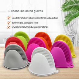 Oven Mitts Heat resistant silicone gloves scale proof and slip proof finger covers for household microwave baking insulated kitchen 230914