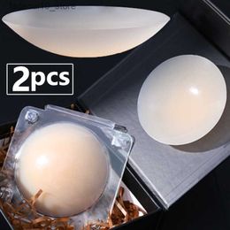 Breast Pad 2Pcs Women Breast Petals Lift Nipple Cover Invisible Petal Adhesive Strapless Backless Stick on Bra Silicone Breast Stickers Q230914