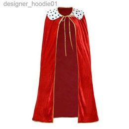 Women's Cape Halloween King Cosplay Cloak Queen Costume Masquerade Cape Prince Princess Robe Christmas Party Adult And Kid's Cloak L230914