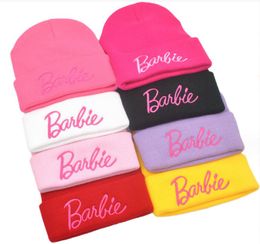 Fashion Letter Embroidery Girl Women Beanie Winter Protecting Ears Cute Knitted Warm Hat Outwear