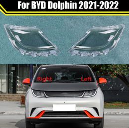 Car Headlight Cover Lens Glass Shell Front Headlamp Case Transparent Lampshade Auto Light Lamp Caps For BYD Dolphin 2021-2022