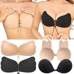 Breast Pad Women Push Up Bra Adhesive Pasty Strapless Bras Reusable Nipple Cover Sticker Patch Wedding Dress Lingerie Silicone Pasties Pad Q230914