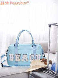 Duffel Bags Sandproof Men Women Overnight Bag Beach Tote Large Capacity Travel Light Blue Gym Sports Waterproof