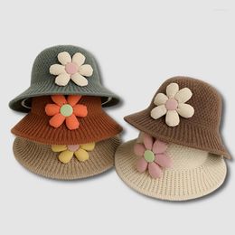 Hats Baby Girls' Fisherman Hat Infant Kids Spring And Autumn Knitted Sunshade Bowl Children Outdoor Versatile Rural Travel