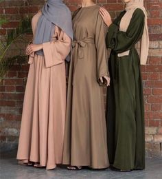 Ethnic Clothing 2023 Women Muslim Abaya Hijab Dress Eid Prayer Garment Jilbab Arab Solid Colour Soft Full Cover Ramadan Gown Casual Abayas