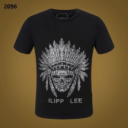 NEW STYLE Phillip Plain Men T Shirts Designer PP Skull Diamond T Shirt Short Sleeve Dollar Brown Bear Brand Tee High Quality Skulls T Shirt Tops FP2096