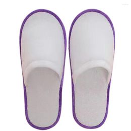 Bath Accessory Set Footwear Disposable Slipper 10 Pairs Closed Toe Cotton Slippers Guest Home Sandals Hospitality El Shose