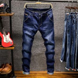 Men's Jeans 6 Colours Mens Ripped Skinny Distressed Destroyed Slim Fit Stretchy Knee Holes Denim Pants Fashion Casual For Men278t