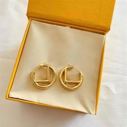 Women Hoop Earrings Premium Gold Diamond Earring Designer Stud Earring Luxury Hoops Brand Letter Design Earrings F Fashion Jewelry289c