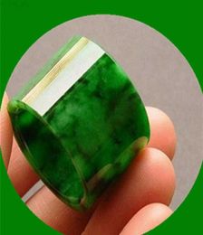 Solitaire Ring The emperor green natural Burmese jadeite green iron dragon carved fingerboard grandmother full Colour jade male and female models9453122 L230914