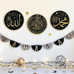 Wandaufkleber QIFU DIY Aufkleber Eid Mubarak Kultur Islamische muslimische Kunst Wandbilder Ramadan Schlafzimmer Wohnzimmer Heimdekoration