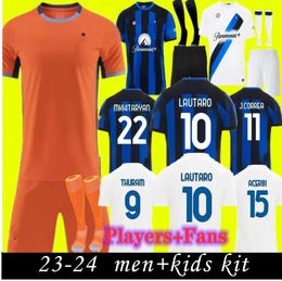 LUKAKU soccer jersey 2023 24 BARELLA LAUTARO INTERS ALEXIS DZEKO CORREA AWAY THIRD MILANS UNIFORMS football shirt 23 2024 men kids kit 3XL 4XL