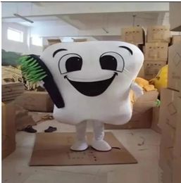 Hallowee tooth Mascot Costume Cartoon Anime theme character Carnival Adult Unisex Dress Christmas Fancy Performance Party Dress