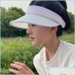 Beanies Beanies Zhao Lusi Star Same Sun Protection Hat Female Visor Cap Summer Peaked Sports Drop Delivery Outdoors Athletic Outdoor Dhoxn