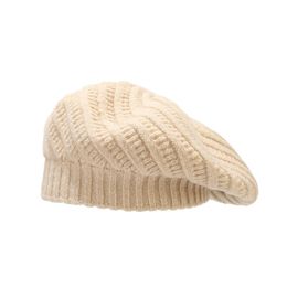 Fashion Beret For Woman Winter Warm Knitted Jacquard Hat Party Female Solid Color Soft Cap