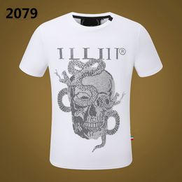 NEW STYLE Phillip Plain Men T Shirts Designer PP Skull Diamond T Shirt Short Sleeve Dollar Brown Bear Brand Tee High Quality Skulls T Shirt Tops FP2079