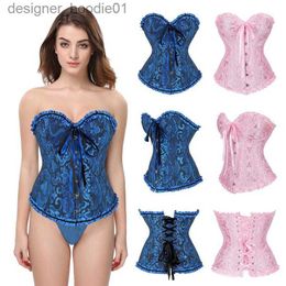 Womens Shapers Bustiers Corsets Corset Lingerie Top Sexy Lace Erotic Zip Floral Women Bustier Overbust Brocade Victorian Fashion DropBustiers BustiersBus L23091