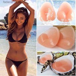 Breast Pad Ladies Breast Gathering Pad Silicone Bra Underwear Pad Nipple Shield Sticker Patch Bikini Insert Swimwear Accessories Q230914