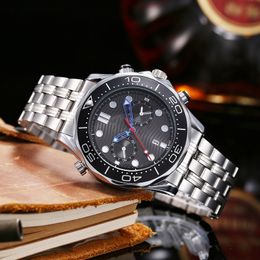 Men's watch Men's quartz movement Five dial Sapphire Calendar 41mm Watch Fashion stainless steel strap watch