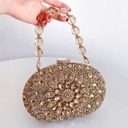 Gu Ling Jing Guai Luggage 2023 New Dinner Bag Women's Crossbody Bag ins Handbag Advanced Beaded Handheld 230914