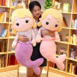 110cm Mermaid Plush Toys Pillow Soft Stuffed Plush Animals Dolls Kids Toy Baby Sleep Partner Girl Birthday Christmas Gifts1836