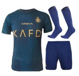 Kids Football Kits Al Nassr FC Soccer Jerseys Ronaldo 22 /23/ 24 Cr7 Gonzalo Martinez Talisca Ghislain Konan Vincent Aboubakar Men Football Shirt Al-Nassr FC 9418