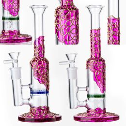 Glass Bongs Percolator Dab Rigs Hookahs Mini Oil Rig Straight Tube Glass Water Pipes 14mm Female Joint With Bowl 3mmThickness LL