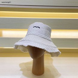 23ss women bucket hat Fashion pattern weaving design girl cap double letter logo decoration lady Wide Brim Hat Including box Holiday gifts