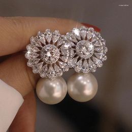 Dangle Earrings Romantic Women Stud Imitation Pearl Delicate Female Earring For Party Fine Gift Top Quality Jewellery Drop